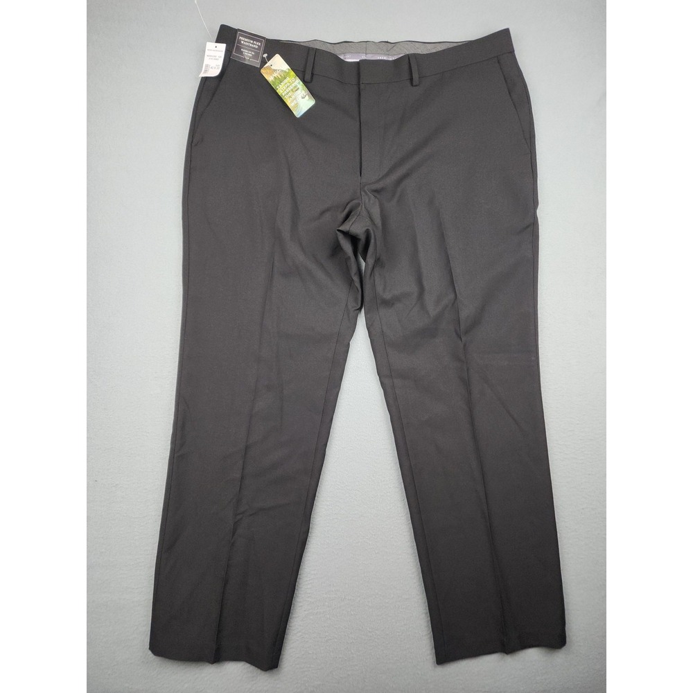 Haggar Dress Pants Mens 40x30 Black Premium Comfort Stretch Wrinkle Free NWT